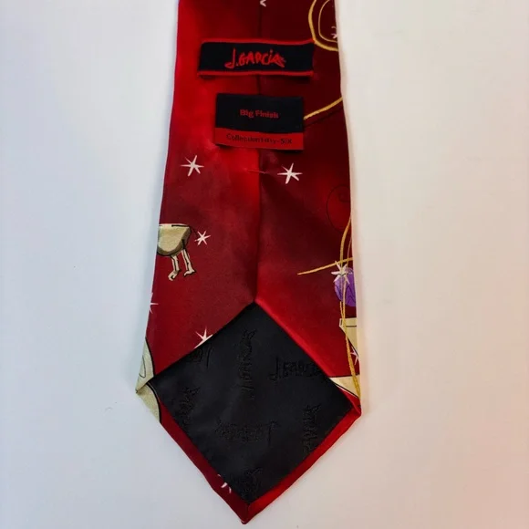 J. Garcia Big Finish Collection Fifty-Six VTG Novelty Christmas Silk Tie 59x3.5 - Picture 5 of 9